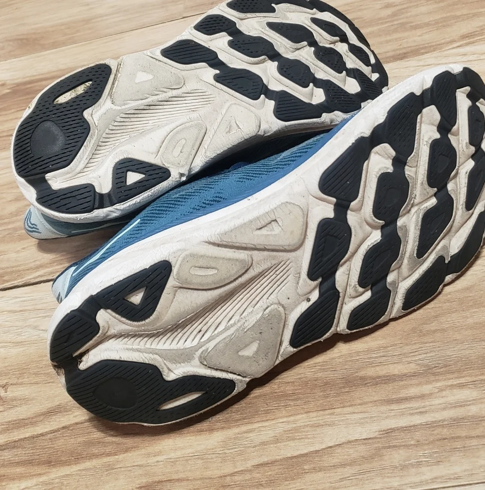 Mens Hoka Size 13 Running Shoe Midnight Ocean Blue White Sole Breathable - Picture 3 of 8